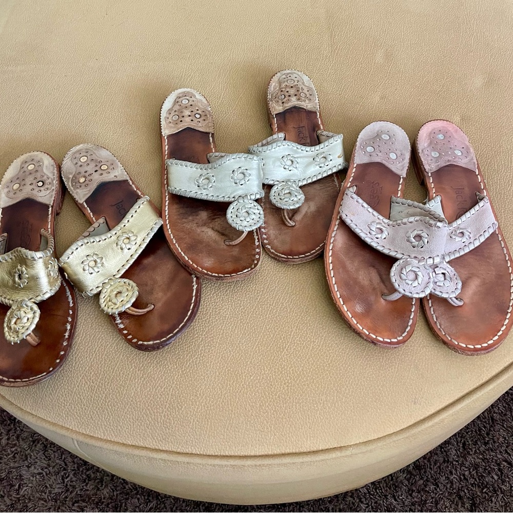 Jack Rogers 3 pair bundle all size 7